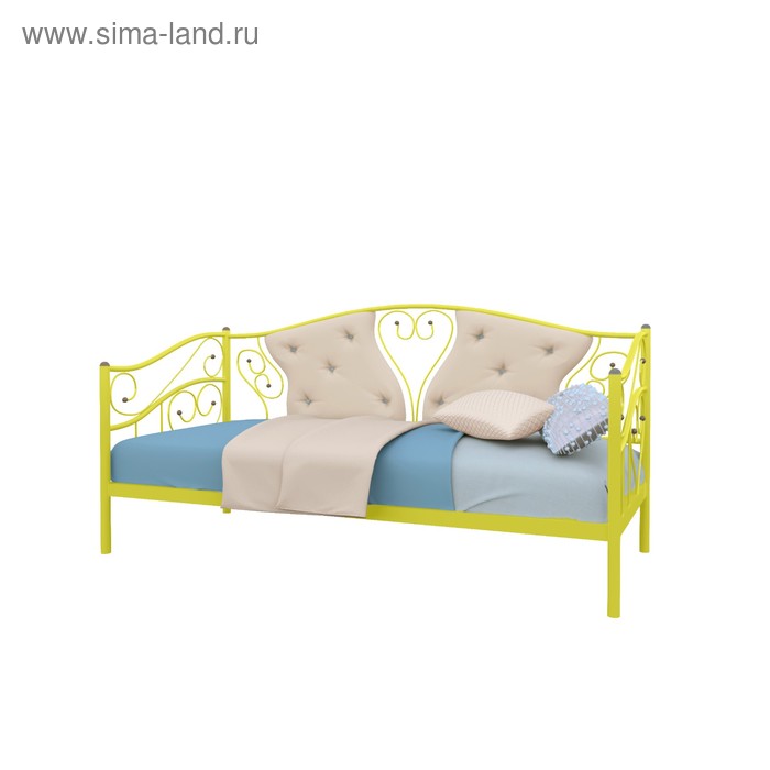 Кровать «Тахта Юлия», 800×2000 мм, металл, цвет жёлтый