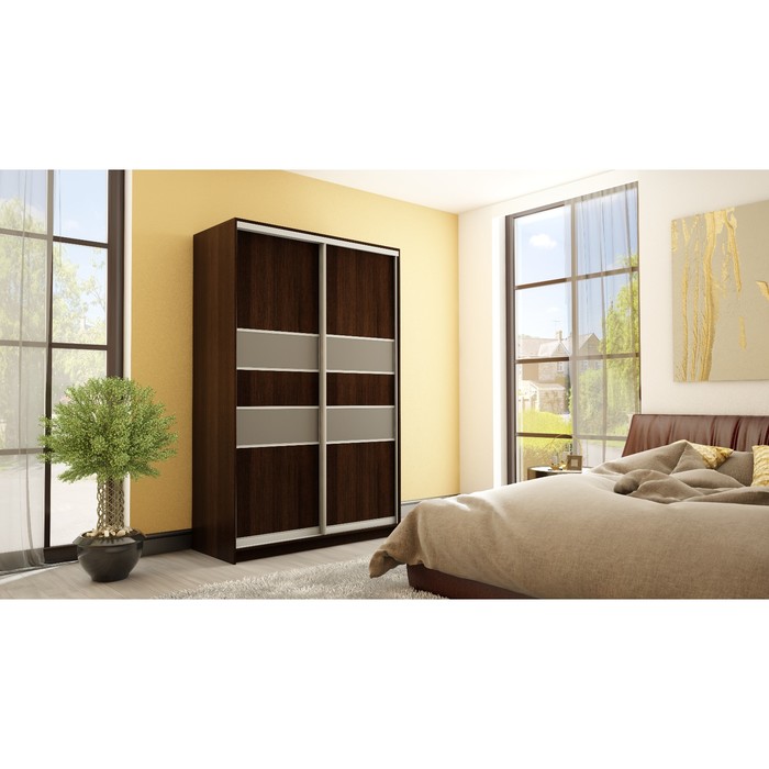 Шкаф-купе "Комфорт 8", 1400х600х2300 мм, цвет венге