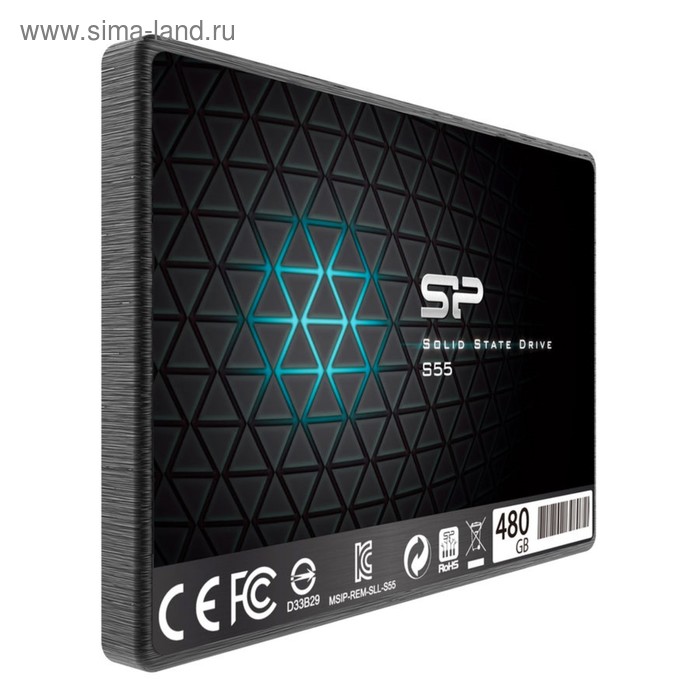 SSD накопитель Silicon Power Slim S55 480Gb (SP480GBSS3S55S25) SATA-III накопитель ssd intel original sata iii 480gb ssdsc2kb480gz01 99a0ad