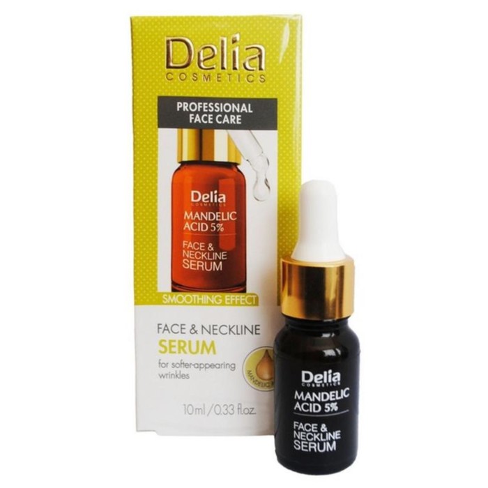 Сыворотка от морщин Delia для лица, шеи, декольте с миндальной кислотой, 10 мл
