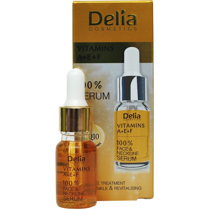 Сыворотка от морщин Delia для лица, шеи, декольте - Ревитализация, витамины 30+, 10 мл