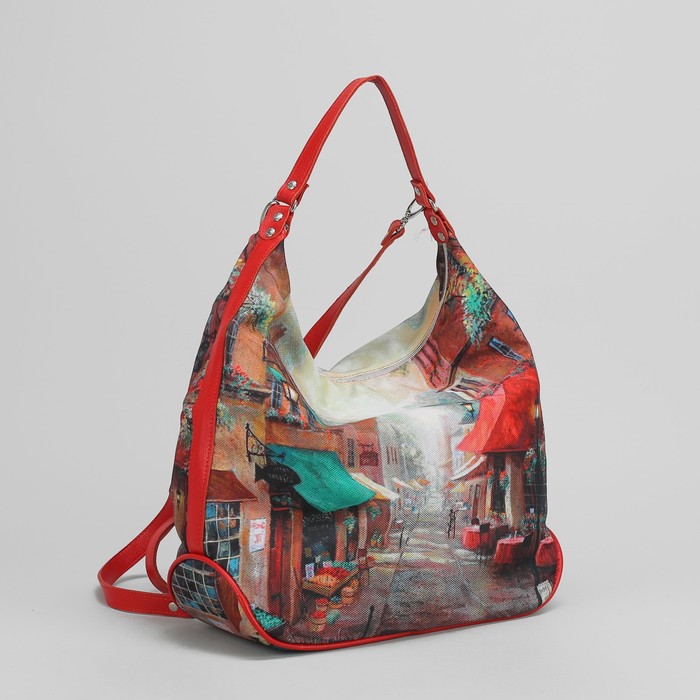 Сумка-рюкзак женская "Переулок", отдел с перегородкой на молнии, ручки-трансформер