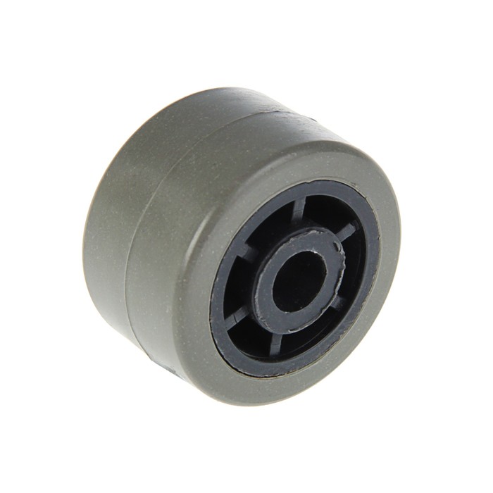 Колесо обрезиненное d=35 мм, L=23 мм, с утопленной ступицей, серое