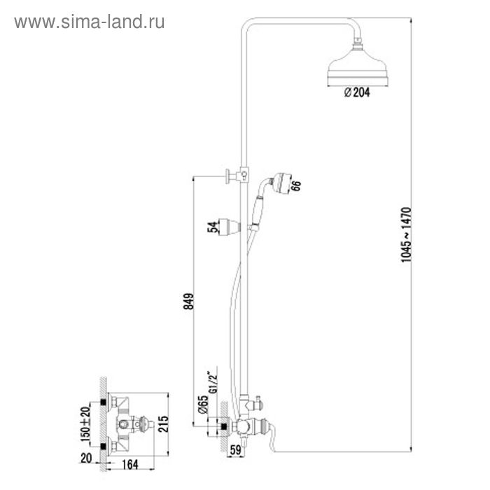 

Смеситель для душа Lemark Brava LM4760G