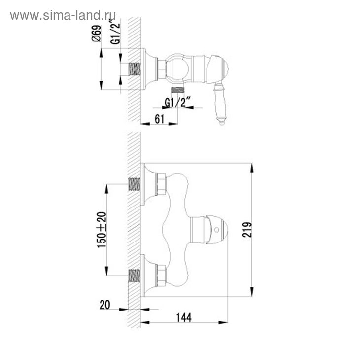 

Смеситель для душа Lemark Villa LM4803B