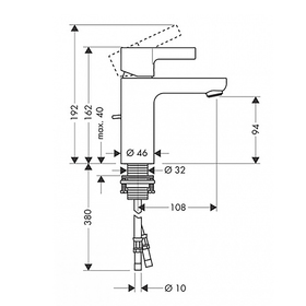 

Смеситель для раковины Hansgrohe Metris S 31060000
