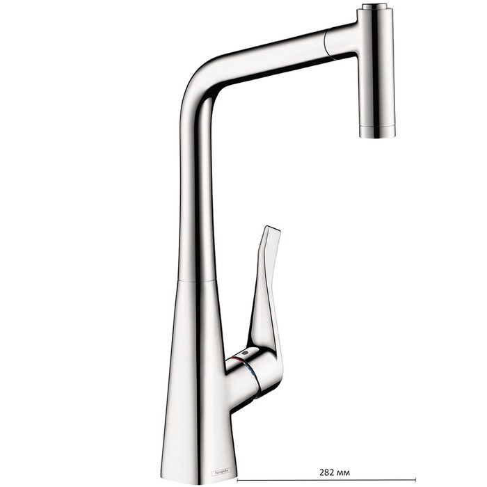 

Смеситель для кухни Hansgrohe Metris 14820000, с выдвижным изливом