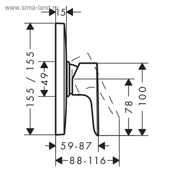 

Смеситель для душа Hansgrohe Talis E 71768000, к Ibox Universal Highflow