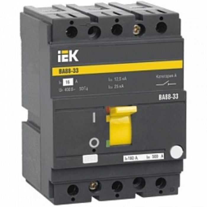 Выключатель автоматический IEK, трехполюсный, 100 А, ВА 88-33, SVA20-3-0100 цена и фото