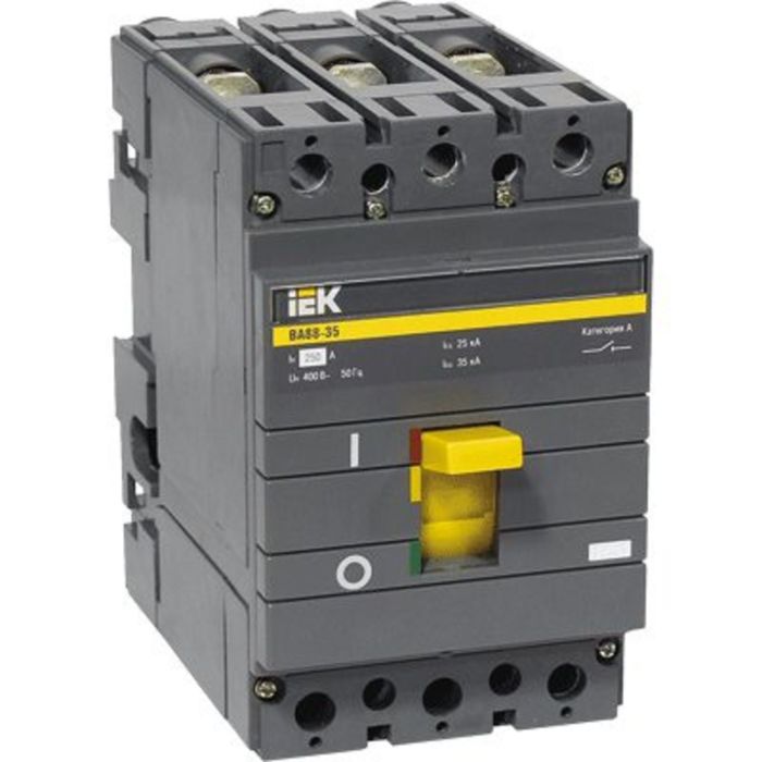 Выключатель автоматический IEK, трехполюсный, 400 А, ВА 88-37, SVA40-3-0400 цена и фото