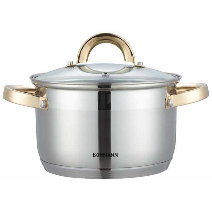 Кастрюля Bohmann, 22 см, 5 л, дно 7-ми шаговое