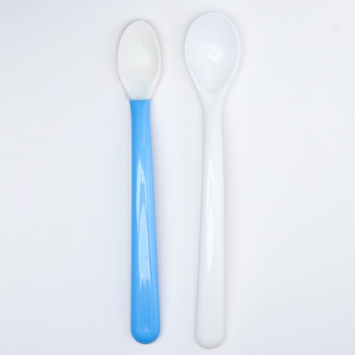 Набор ложек детских для кормления, 2 шт., от 5 мес., цвет голубой