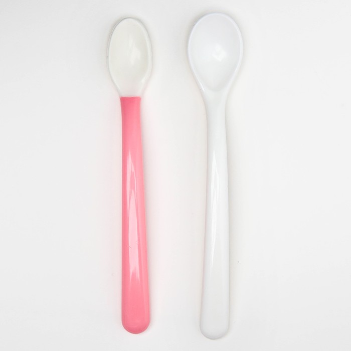 Набор ложек детских для кормления, 2 шт., от 5 мес., цвет розовый