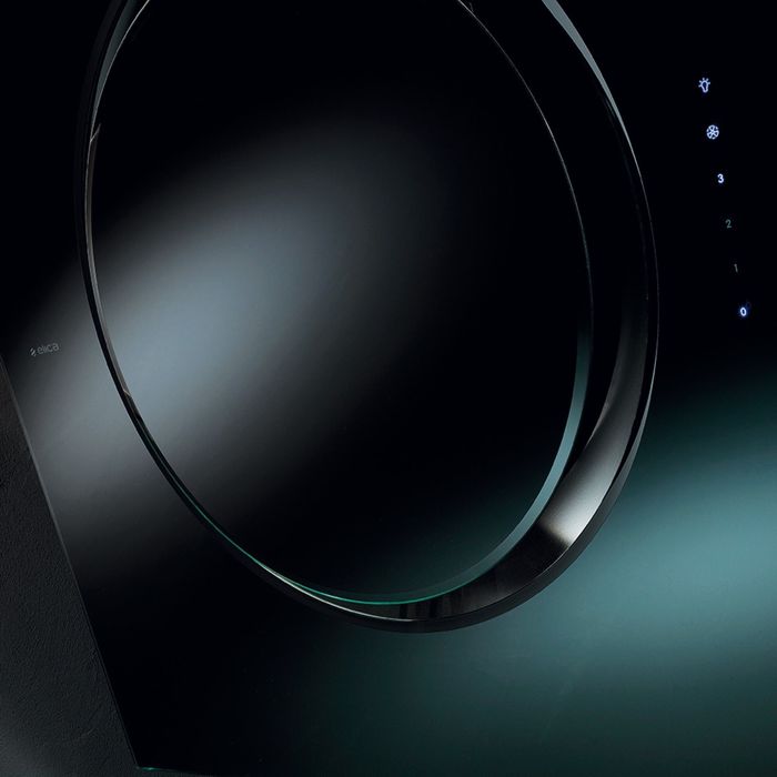 Вытяжка Elica OM Touch Screen BL/F/80, 1 мотор, сенсорное управление, серебристый/черный