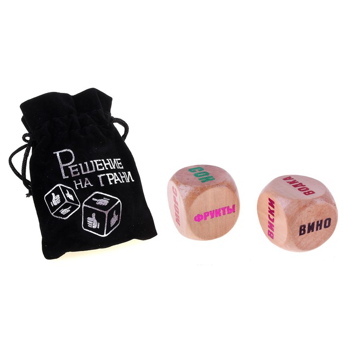 Кубики деревянные алкогольные "Что с чем смешать?"