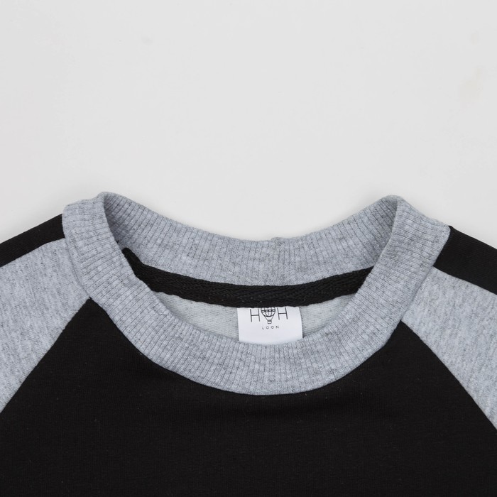 Спортивный костюм детский, рост 92 см, цвет серый/чёрный ОЕ-122ССЧ_М