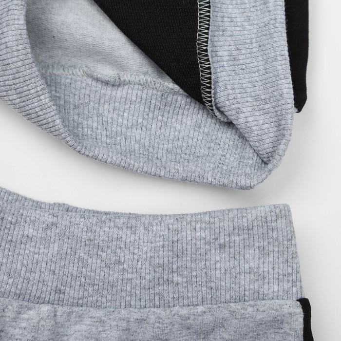 Спортивный костюм детский, рост 92 см, цвет серый/чёрный ОЕ-122ССЧ_М