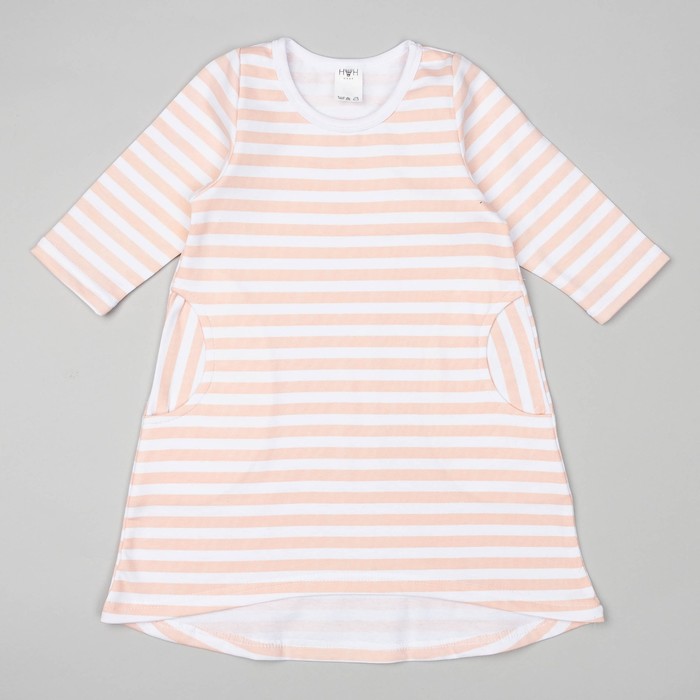 Платье для девочки, рост 92 см, цвет персик (полоска) ОП-106РПЛ_М