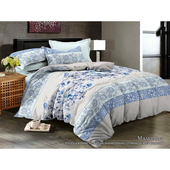 КПБ "Мальвина" евро, 220х240 см, 200х220 см, 70х70 см-2 шт., сатин