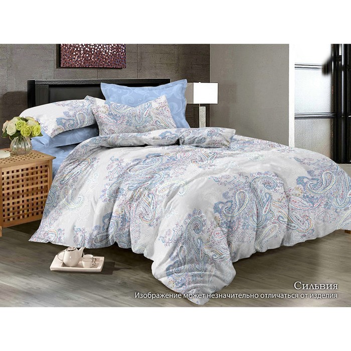 КПБ "Сильвия" дуэт, 220х240 см, 150х215 см-2 шт., 70х70 см-2 шт., сатин