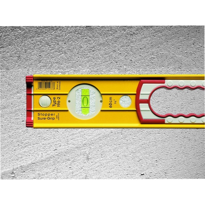 Уровень STABILA 15235, тип 196-2, 100 см, 3 глазка, захват для рук, 0.5/0.75 мм/м