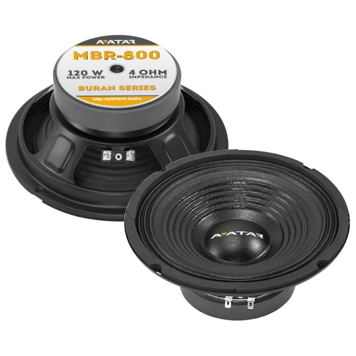 Акустическая система Avatar MBR-800, 20 см, 120 Вт, набор 2 шт