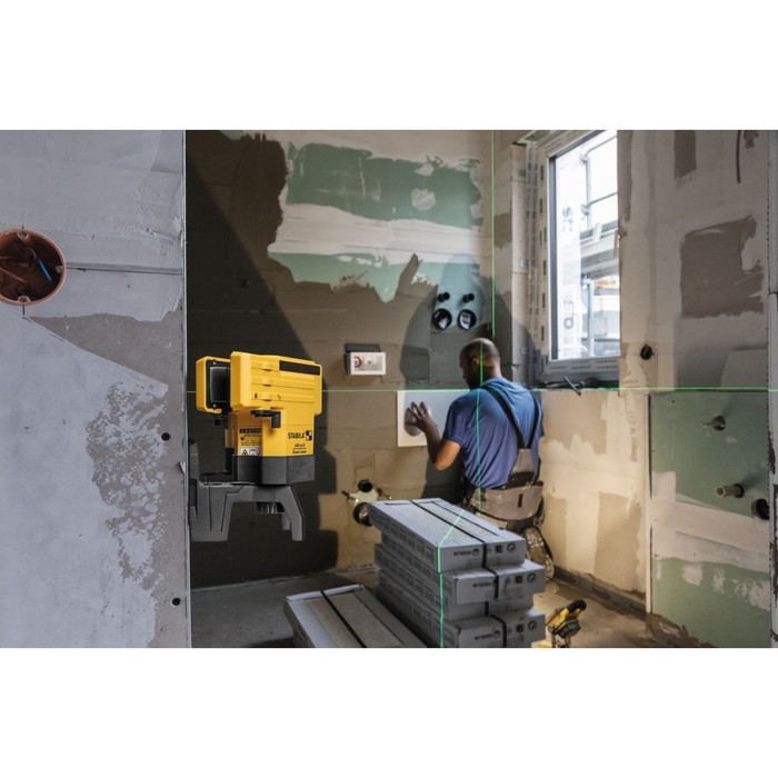 Уровень лазерный STABILA LAX 50G 19110, зеленый луч, платформа, 2 луча, до 30 м, 0.5 мм/м