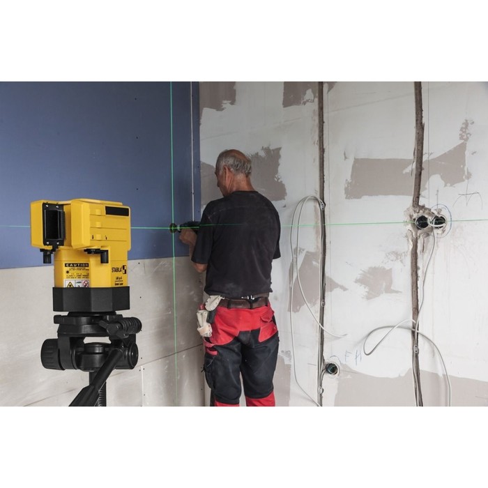 Уровень лазерный STABILA LAX 50G 19110, зеленый луч, платформа, 2 луча, до 30 м, 0.5 мм/м