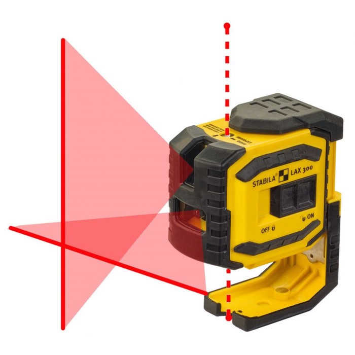 Уровень лазерный STABILA LAX 300 18327, 2 луча, отвес, 20/250 м, 0.3 мм/м, самонив. ± 4.5°