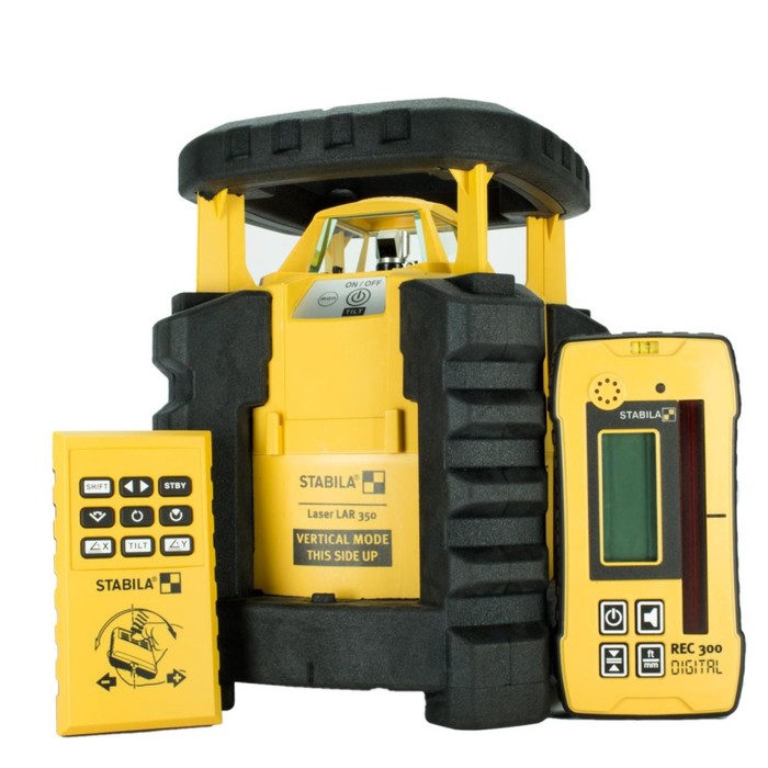 Уровень лазерный STABILA LAR 350 19111, штатив BST-S, рейка NL, до 800 м, 360°, 0.1 мм/м