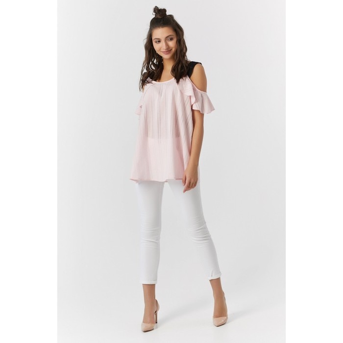 Блуза женская, размер 48, цвет светло-розовый 283-04