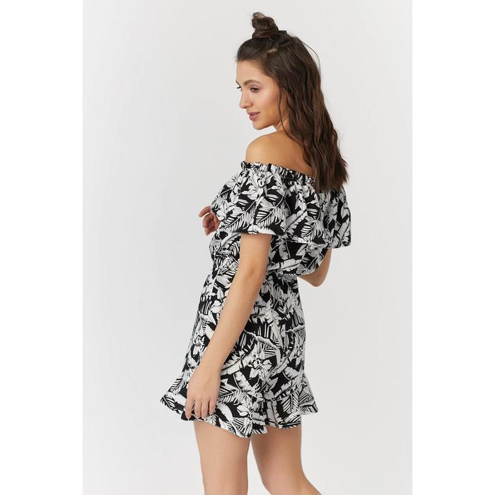 Ромпер женский, размер 42, тропический принт 830-01