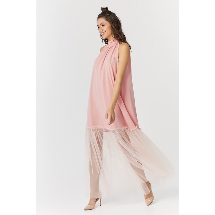 Платье женское, размер  46, цвет персиковый 823-04