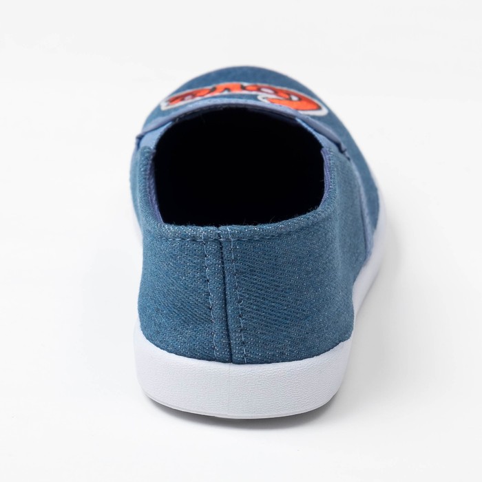 Слипоны "KAFTAN" женские с нашивкой "LOVE", голубая джинса, 40 р-р