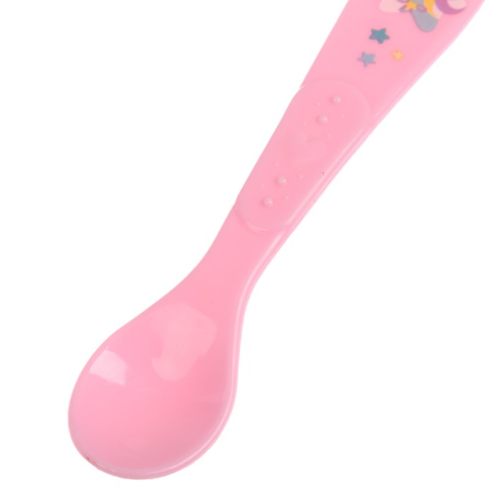 Набор детской посуды «Волшебная пони», 3 предмета: тарелка на присоске 250 мл, ложка, вилка, от 5 мес.