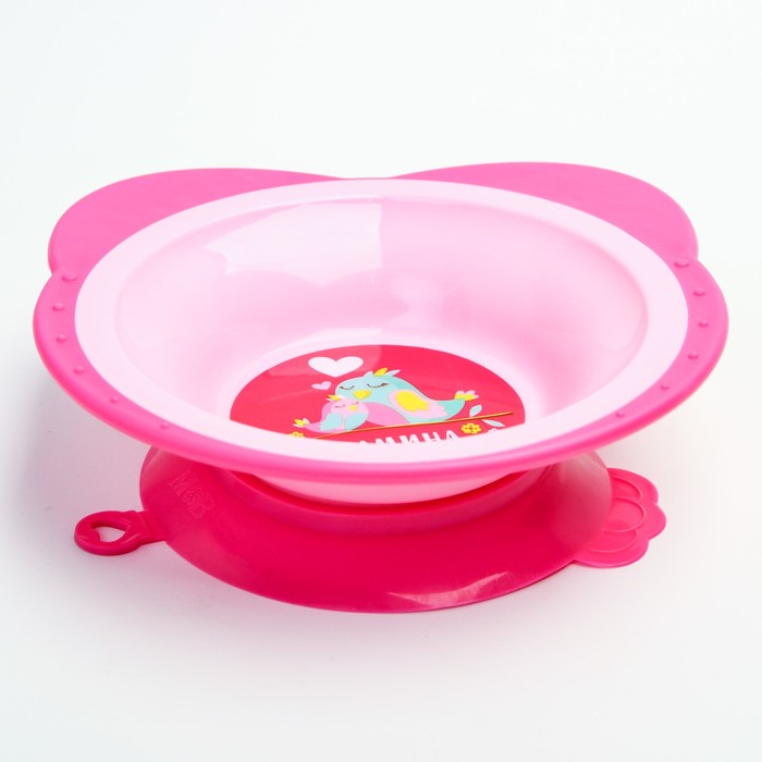 Набор детской посуды «Радость», 3 предмета: тарелка на присоске 250 мл, ложка, вилка, от 5 мес.