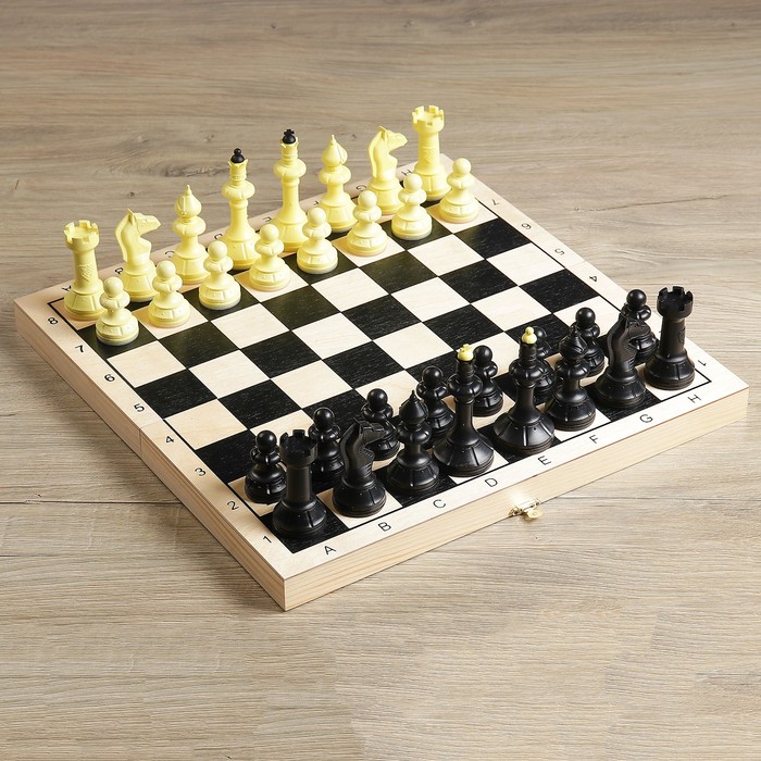 Настольная игра3 в 1"Классическая":нарды, шахматы, шашки (доска дерево 40х40 см)10,2см,5,2см