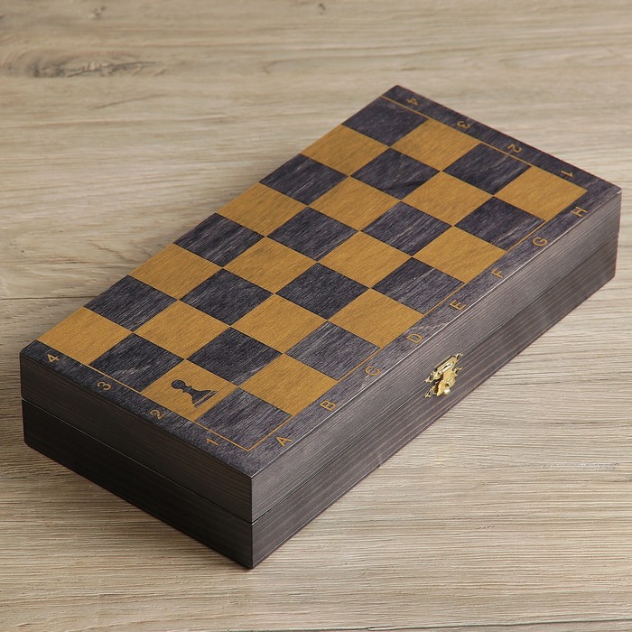 Шахматы (доска дерево 29х29 см, фигуры пластик, король h=7 см)