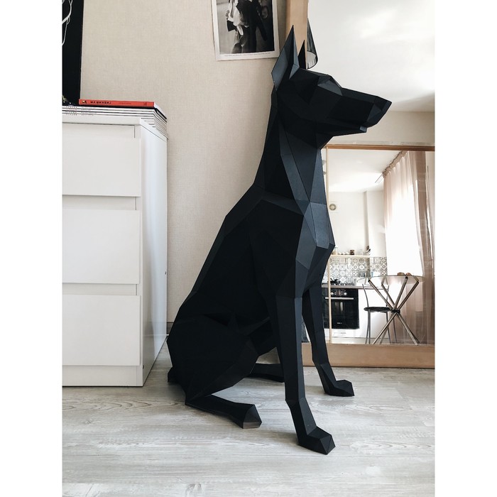 Набор Polygonal paper для склейки добермана