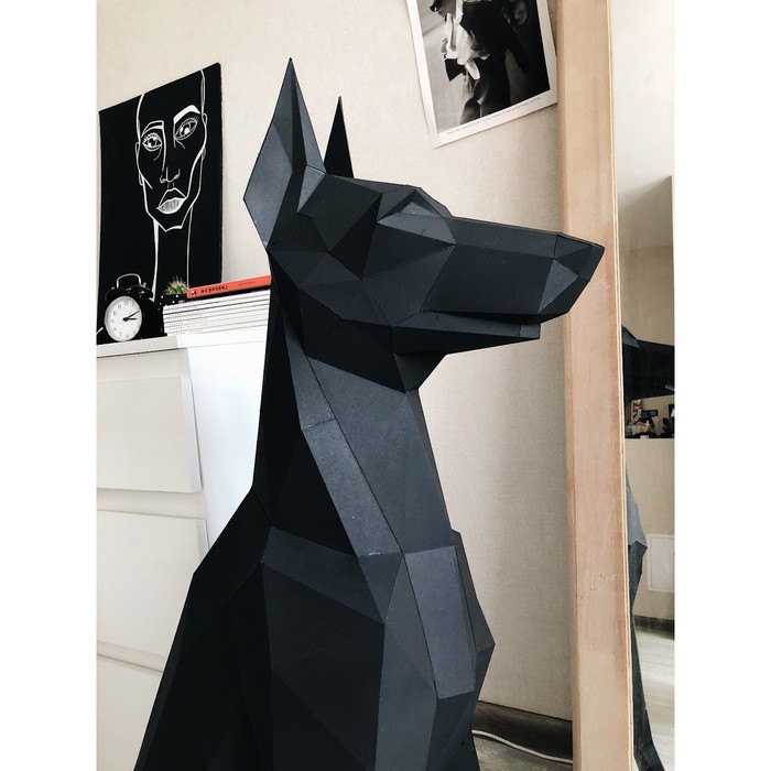 Набор Polygonal paper для склейки добермана