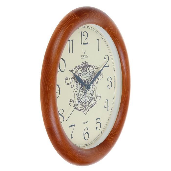 Часы настенные круглые "Классика", деревянные