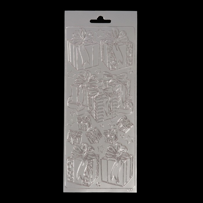 Контурные стикеры "С праздником" серебряные (SCB 1517241)