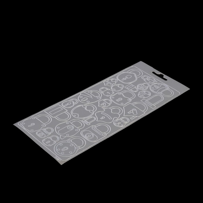 Контурные стикеры "Замочки" серебряные (SCB 1504281)