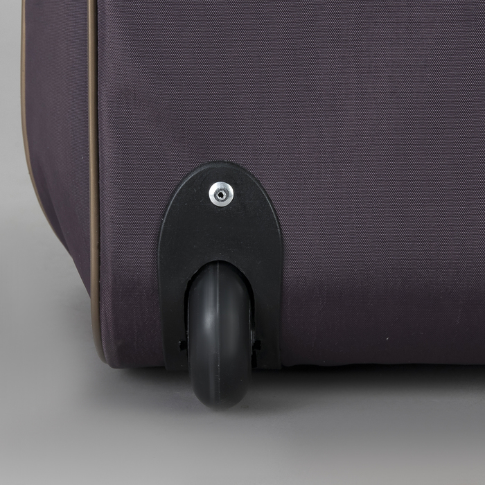 Чемодан малый с сумкой, отдел на молнии, наружный карман, цвет коричневый/бордовый