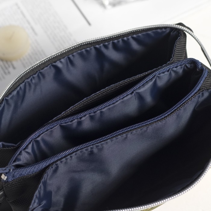 Косметичка простая «Сова», 3 отдела на молнии