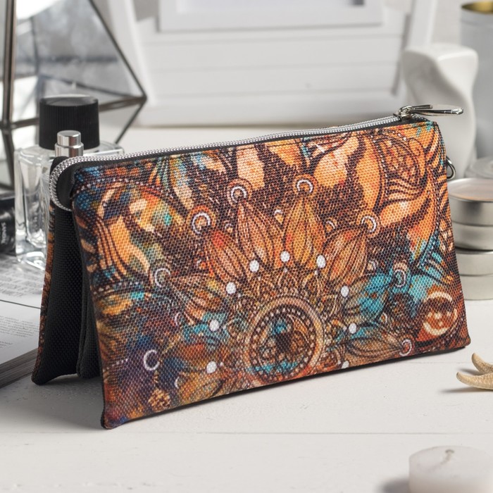 Косметичка простая «Ловец снов», 3 отдела на молнии