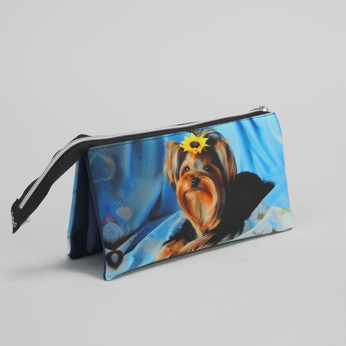 Косметичка простая «Йорк», 3 отдела на молнии