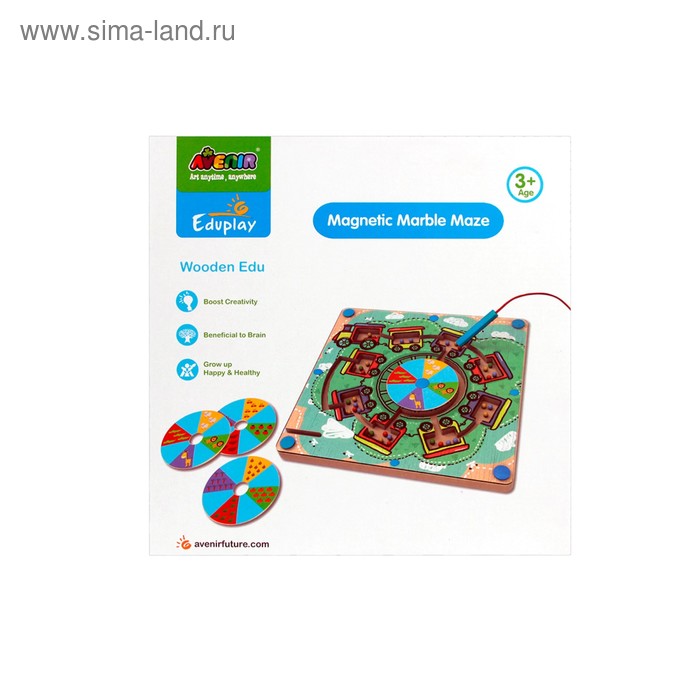 Развивающая игра «Деревянный лабиринт с магнитными шариками»