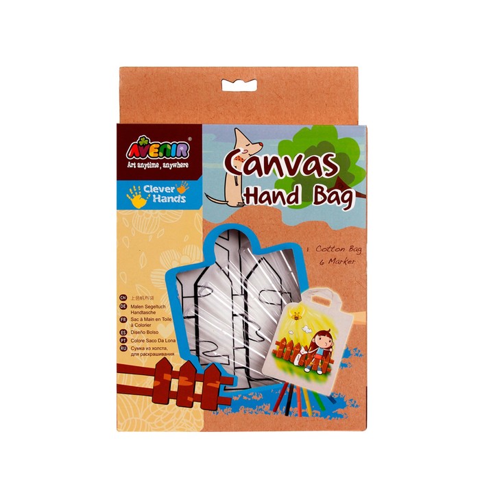 Набор для раскрашивания сумки из холста "Девочка"