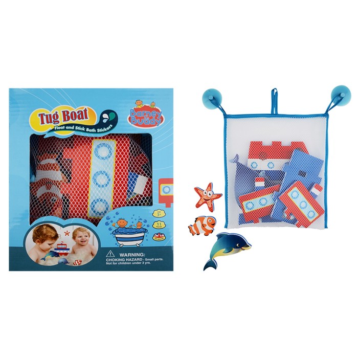 Стикеры для ванны "Построй пароходик"